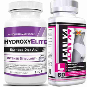 Hi-Tech Pharmaceuticals HydroxyElite w/Free GenXLabs LeanX4|Fat Burner|Bodyandfitness.com