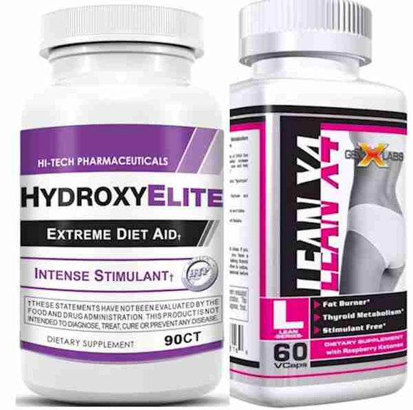 Hi-Tech Pharmaceuticals HydroxyElite w/Free GenXLabs LeanX4|Fat Burner|Bodyandfitness.com