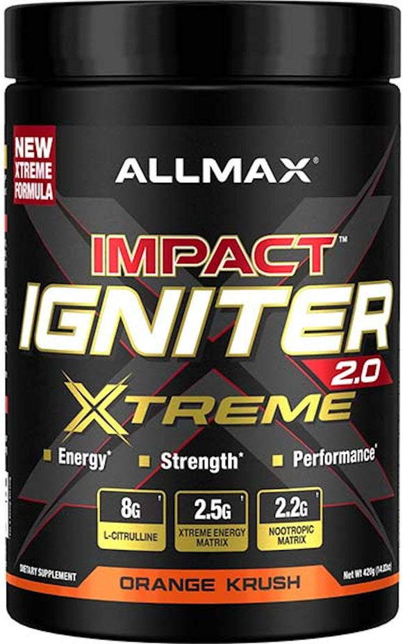 Allmax Impact Igniter Xtreme 2.0 Pre-Workout (Copy)|Pre Workout|Bodyandfitness.com