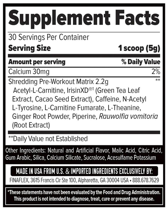 FinaFlex INCINR8 HARDCORE Pre-Workout|Pre-Workout|Bodyandfitness.com