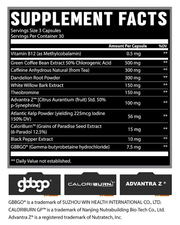 Klout PWR Burn Fat Burner 90 caps|Fat Burner|Bodyandfitness.com