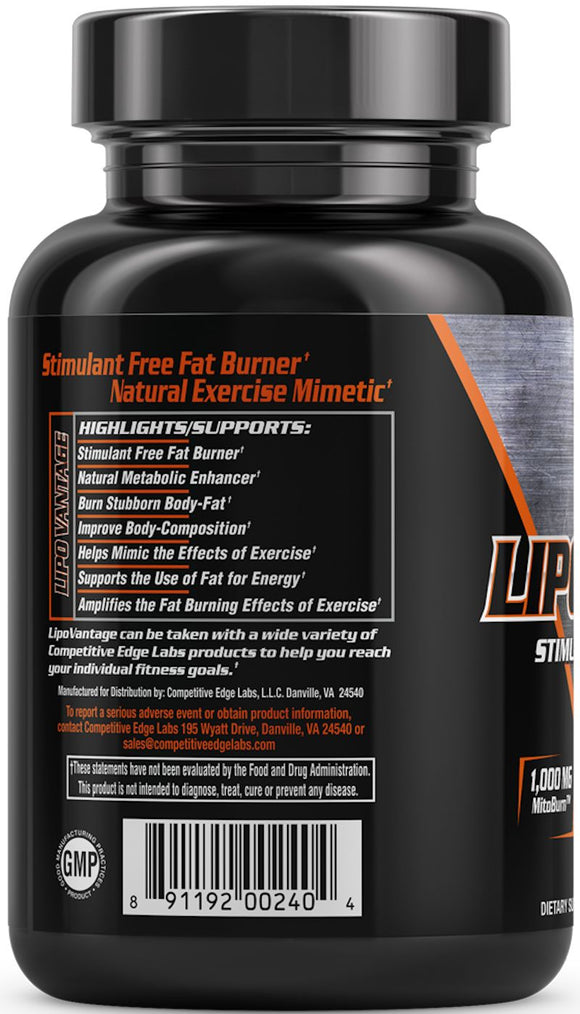 Competitive Edge Labs LipoVantage Non Stim Fat Burner|Fat Burner|Bodyandfitness.com