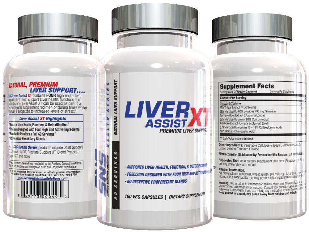 Serious Nutrition Solutions SNS Liver Assists XT 180 vcaps bo