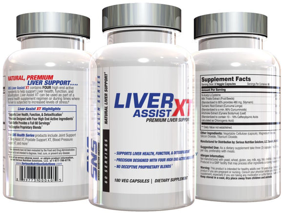 Serious Nutrition Solutions SNS Liver Assists XT 180 vcaps|Milk Thistle|Bodyandfitness.com