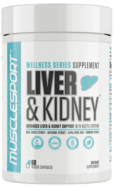 MuscleSport Liver & Kidney Support 60 Caps|Liver Support|Bodyandfitness.com