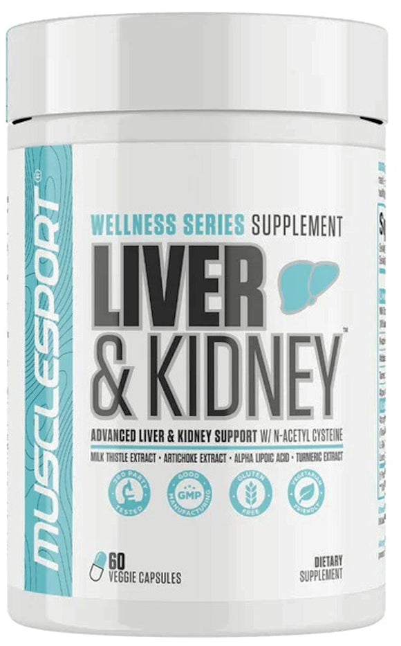 MuscleSport Liver & Kidney Support 60 Caps|Liver Support|Bodyandfitness.com