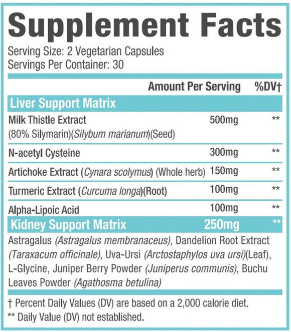 MuscleSport Liver & Kidney Support 60 Caps|Liver Support|Bodyandfitness.com