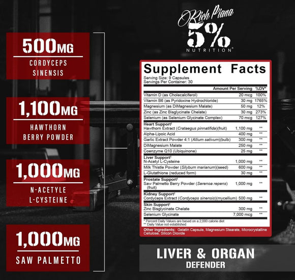 5% Nutrition Liver & Organ Defender 270 caps