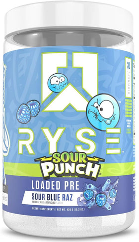Ryse Supplements Loaded Pre-Workout Sour Blue Razz