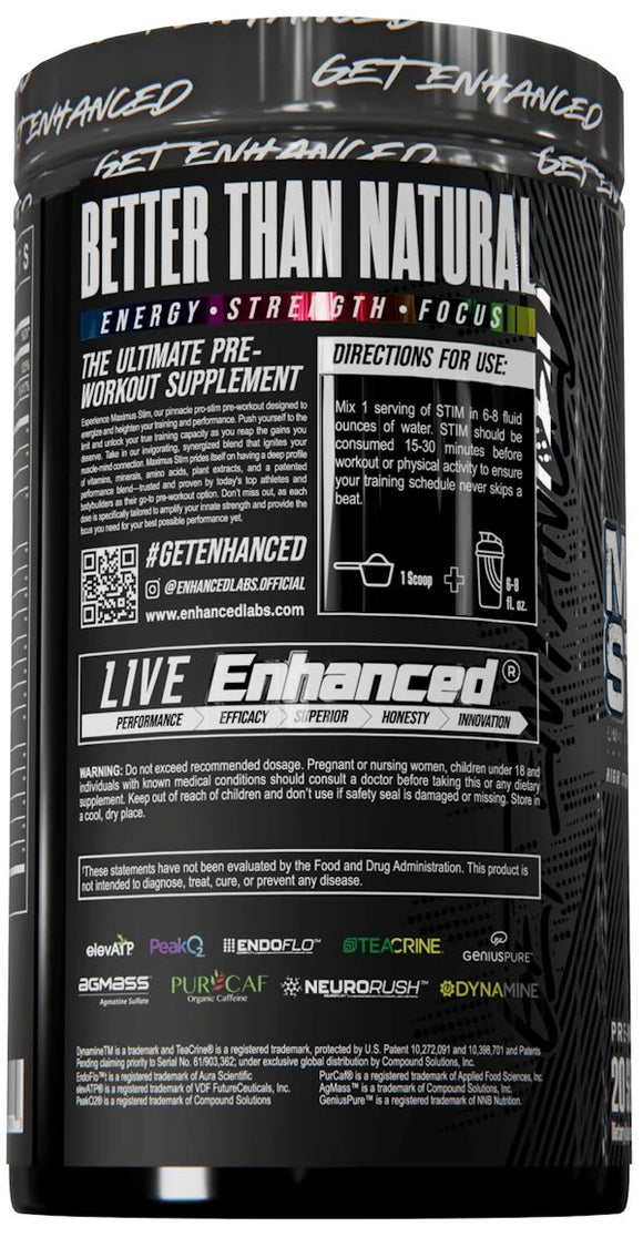 Enhanced Labs Maximus Stim High-Stim Pre-Workout|Pre-Workout|Bodyandfitness.com