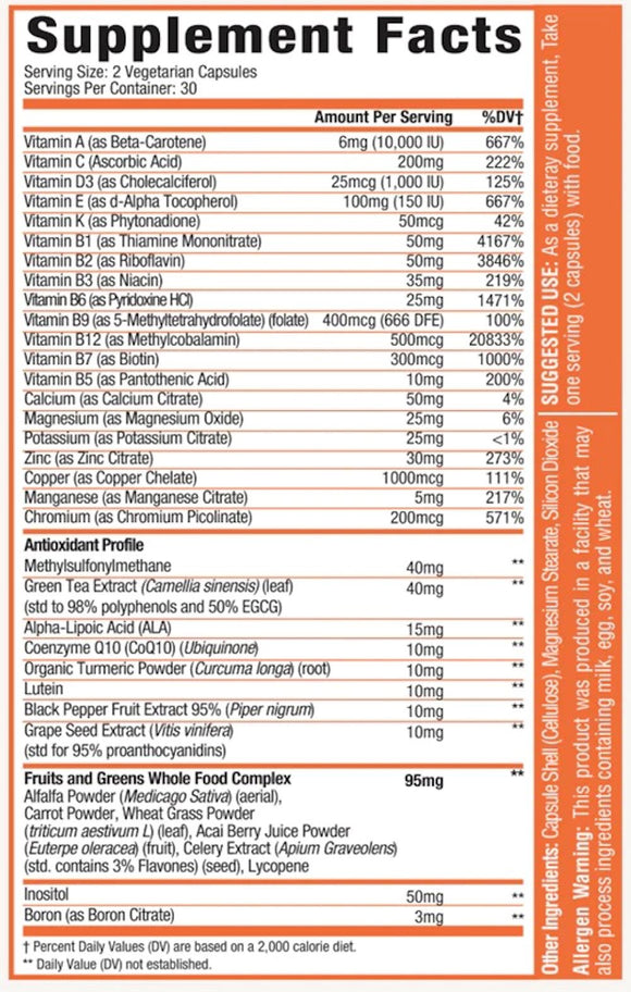 MuscleSport Multi Vita Health Wellness 60 Caps