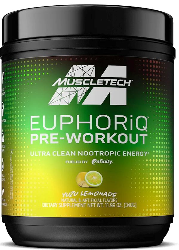 MuscleTech EuphoriQ Pre-Workout lemonade