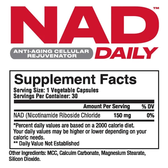 Metabolic Nutrition NAD DAILY Anti-Aging Cellular Rejuvenator|Anti-Aging|Bodyandfitness.com