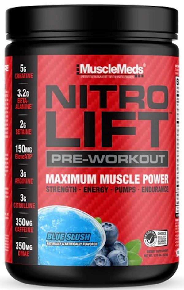 MuscleMeds Nitro Lift Pre Workout blue