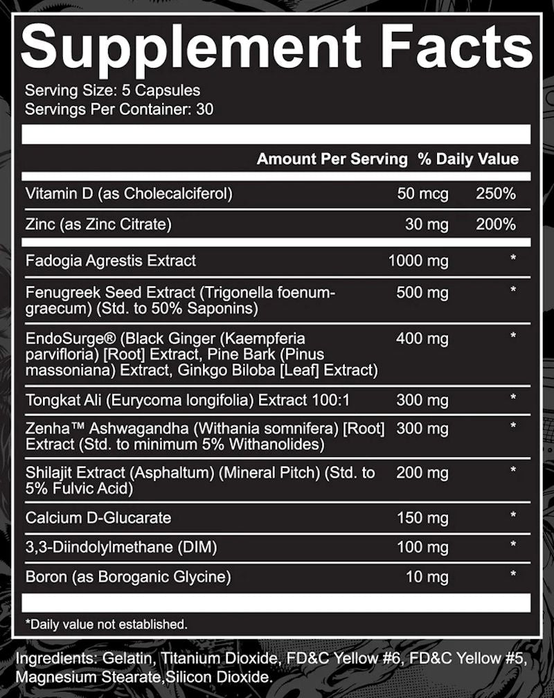 NutriFitt Phage Extreme Test Booster fact