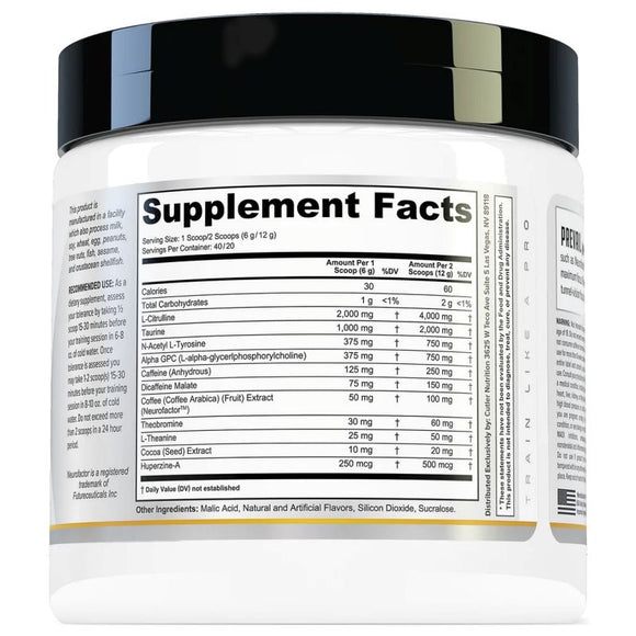Cutler Prevail, Pre Workout, Nootropics Lazer Focus, Energy Stim|Pre Workout|Bodyandfitness.com