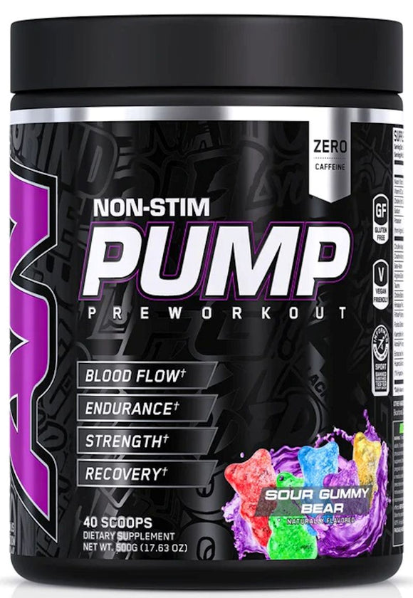 AN Supps Pump Pre-Workout Non-Stim Sour Gummy Bear
