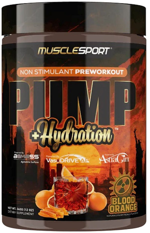 MuscleSport, Pump+Hydration, Non Stim, Pre-workout, 40 Servings|Pre Workout|Bodyandfitness.com