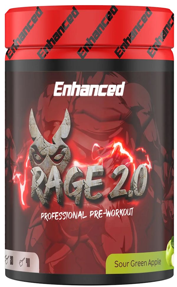 Enhanced Labs Rage 2.0 Pre-Workout green