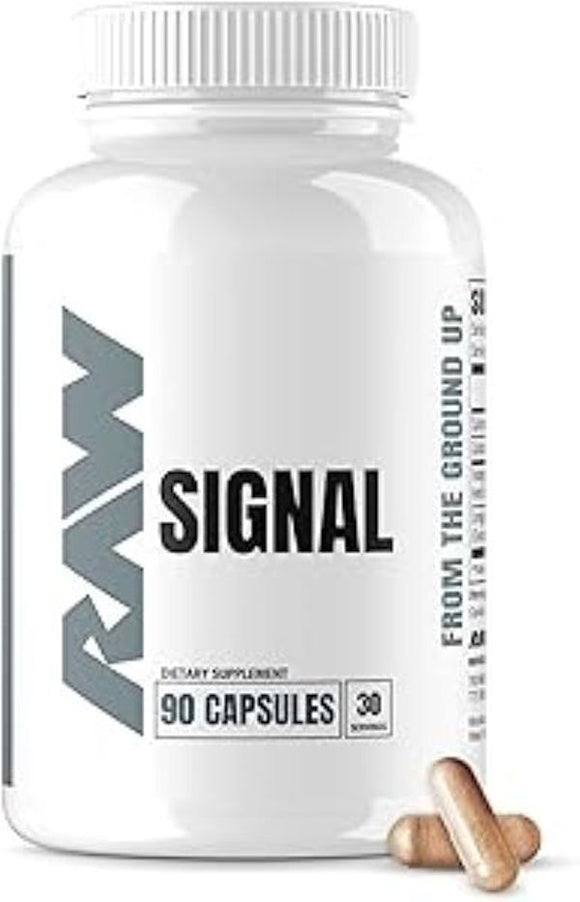 Raw Nutrition Signal testosterone Booster with Fadogia Agrestis 90 Capsules|Test Booster|Bodyandfitness.com