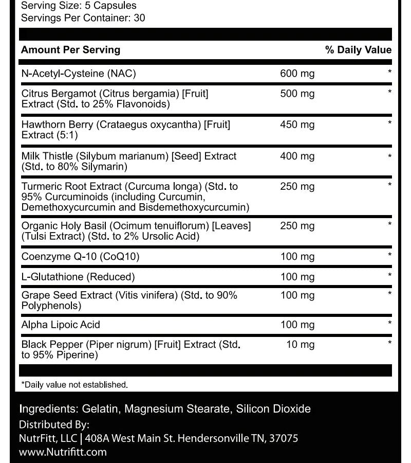 Nutrifitt Regenesis 150 Capsules fact
