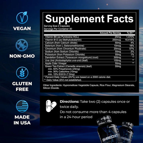 Enhanced Labs Shred XT Natural Water Weight Remover