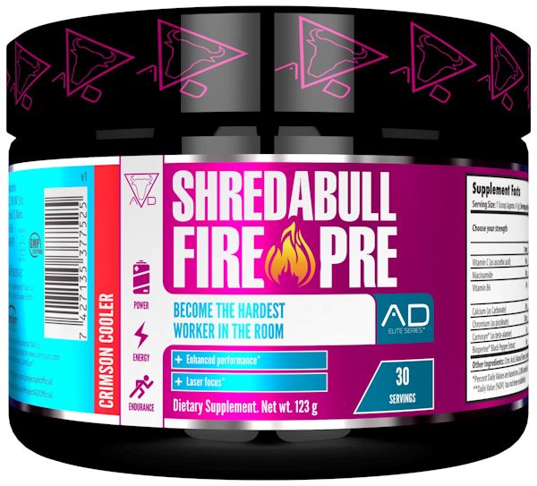Shredabull Fire Pre-Workout Project AD pumps 