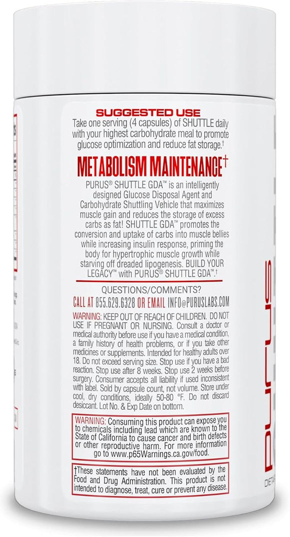 Purus Labs Shuttle Glucose Disposal Agent|Sugar Control|Bodyandfitness.com