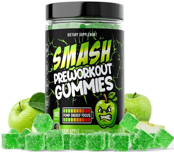 Smash Pre-Workout Gummies, Pumps, Energy|Pre Workout|Bodyandfitness.com