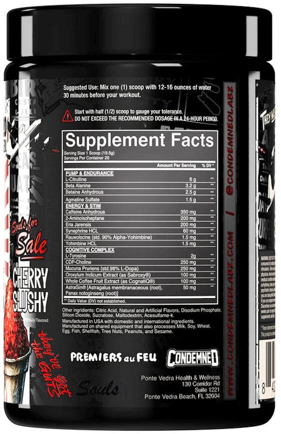 Condemned Labz Souls 4 Sale Pre-Workout