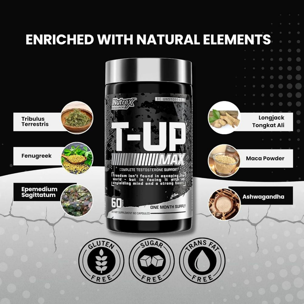Nutrex T-UP Max Test Booster 60 Capsules|Test Booster|Bodyandfitness.com