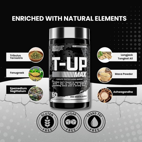 Nutrex T-UP Max Test Booster 60 Capsules|Test Booster|Bodyandfitness.com