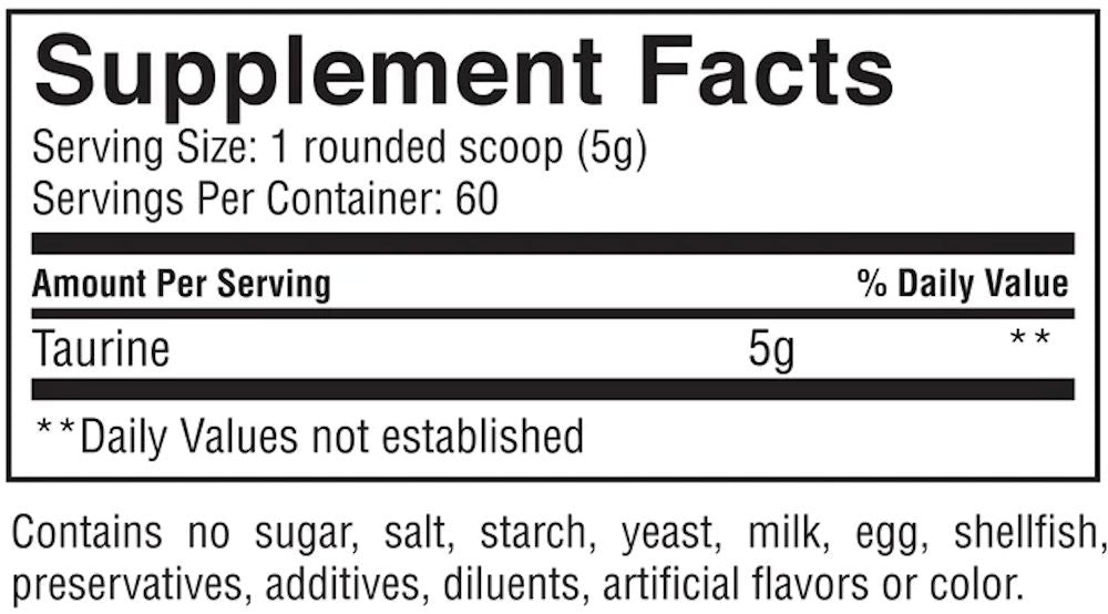 Gaspari Nutrition Taurine fact