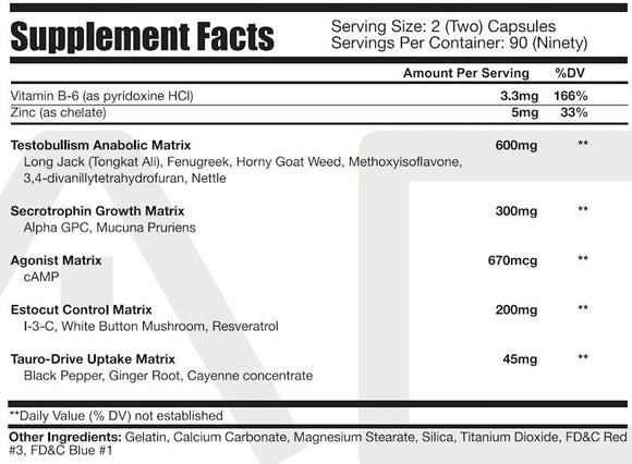 Project AD TauroTest 180 Capsules|Test Booster|Bodyandfitness.com