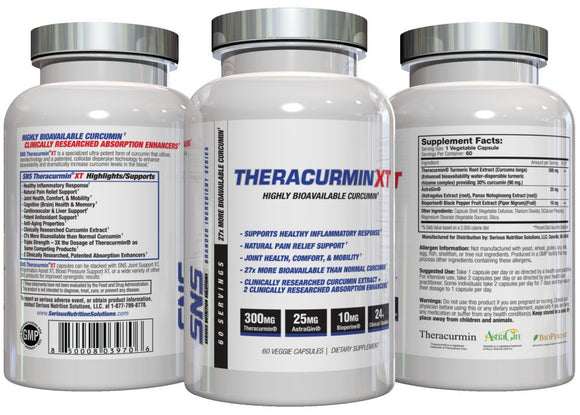 SNS Serious Nutrition Solutions Theracurmin XT - 60 Capsules|Joint Support|Bodyandfitness.com