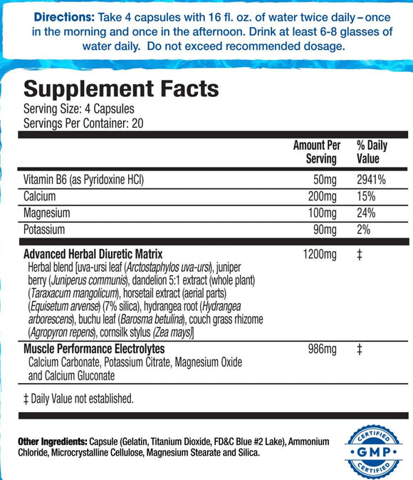 MHP Xpel Caffeine Free 80 Caps|Diuretics|Bodyandfitness.com