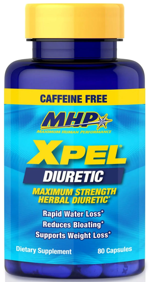 MHP Xpel Caffeine Free 80 Caps|Diuretics|Bodyandfitness.com