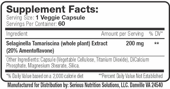 Serious Nutrition Solutions SNS Amentoflavone XT|Muscle Pump|Bodyandfitness.com