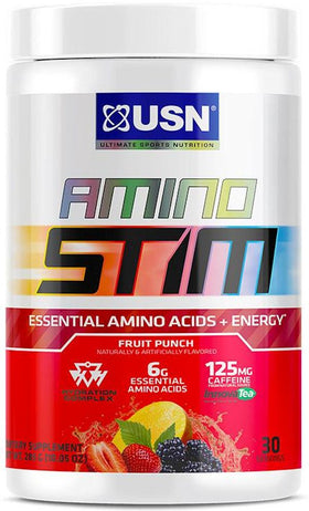 USN Amino Stim Essential Amino Acid+ Energy 30 servings|BCAA|Bodyandfitness.com