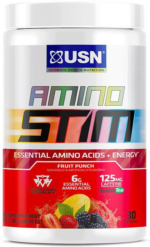 USN Amino Stim Essential Amino Acid+ Energy 30 servings|BCAA|Bodyandfitness.com