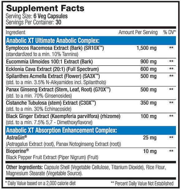 Serious Nutrition Solutions SNS Anabolic XT 180 Capsules|Muscle Builder|Bodyandfitness.com