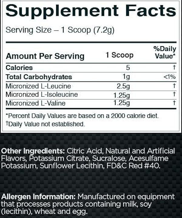 Rule One BCAAs Micronized 60 servings BCAAs fact