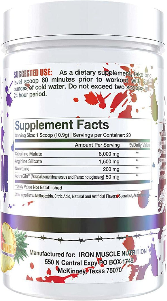 Iron Muscle Nutrition Bloodgasm Stimulant Free Pre-Workout||Bodyandfitness.com
