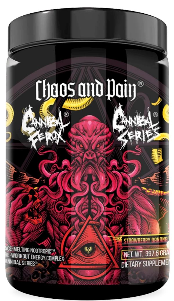 Chaos & Pain Cannibal Ferox High Stim Pre-Workout pumps