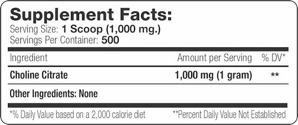 Serious Nutrition Solutions SNS Choline Citrate Powder|Stress|Bodyandfitness.com
