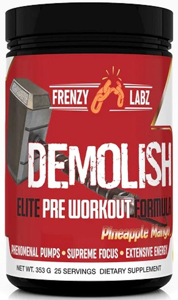 Frenzy Labz Demolish High Stim Pre-Workout|Pre-Workout|Bodyandfitness.com