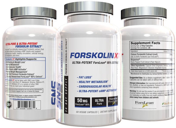 Serious Nutrition Solutions SNS Forskolin XT 60ct|Fat Burner|Bodyandfitness.com