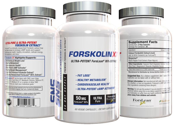 Serious Nutrition Solution sns Forskolin XT bottle