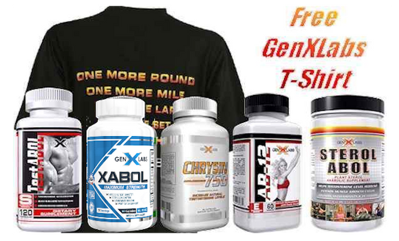 GenXLabs Mass Muscle Size Stack 5 Products Plus Free Shirt||Bodyandfitness.com