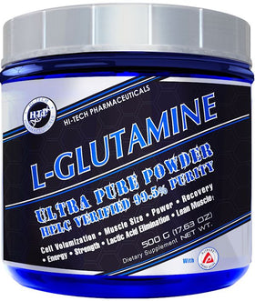 Hi-Tech Pharmaceuticals L-Glutamine 500gm 100 servings|Glutamine|Bodyandfitness.com